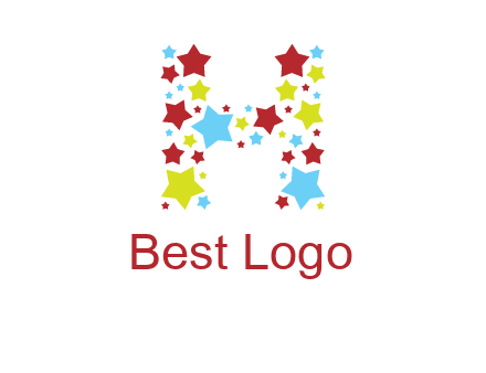 stars letter H logo