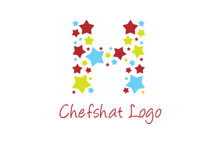 stars letter H logo