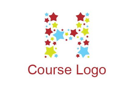 stars letter H logo
