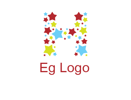 stars letter H logo