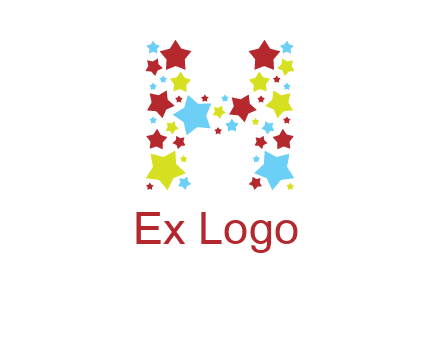 stars letter H logo