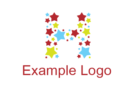 stars letter H logo