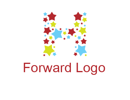 stars letter H logo