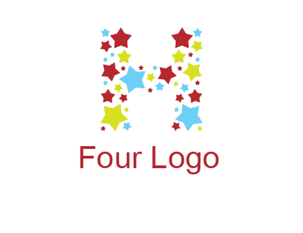 stars letter H logo