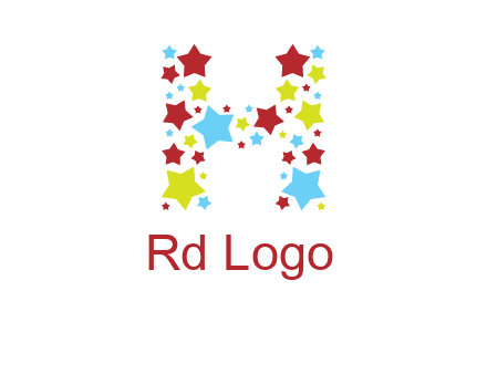 stars letter H logo
