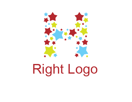 stars letter H logo