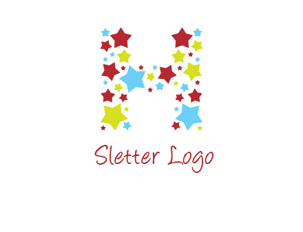 stars letter H logo
