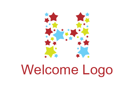 stars letter H logo