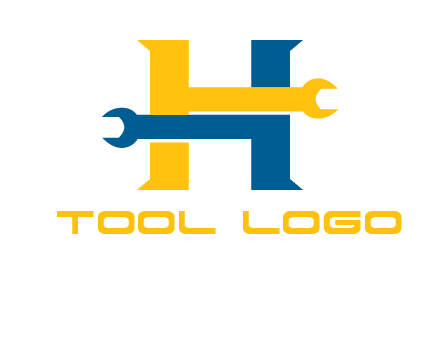 letter h wrench logo