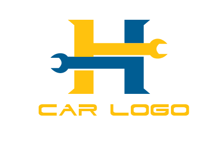 letter h wrench logo