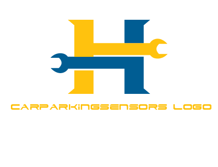 letter h wrench logo