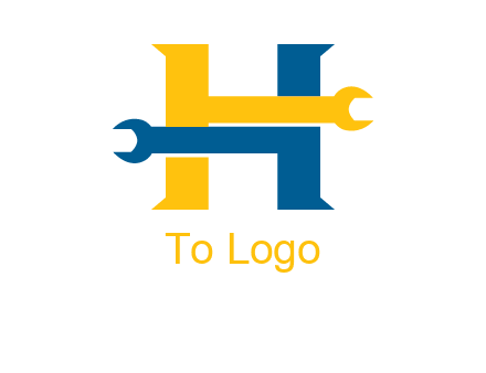 letter h wrench logo