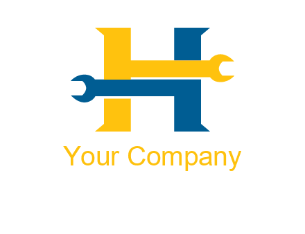 letter h wrench logo