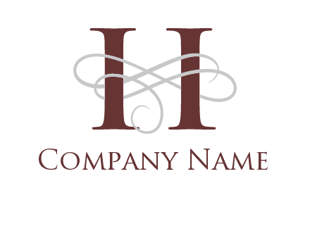 ornament on letter H logo
