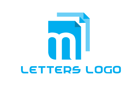 Letter M on pages logo