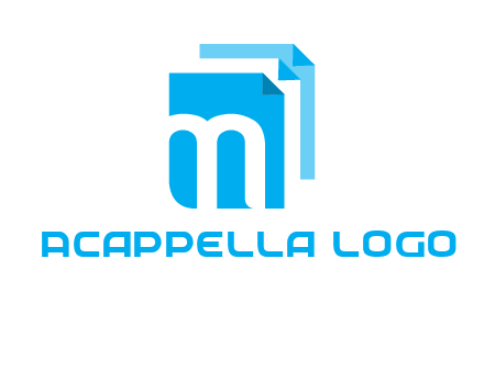 Letter M on pages logo