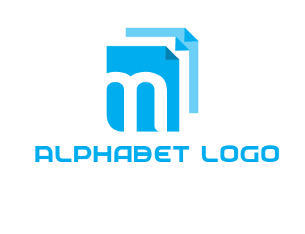 Letter M on pages logo