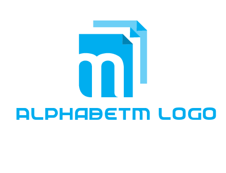 Letter M on pages logo