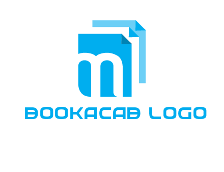 Letter M on pages logo