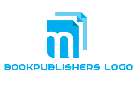 Letter M on pages logo