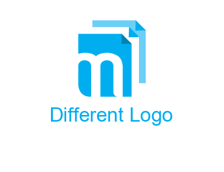 Letter M on pages logo