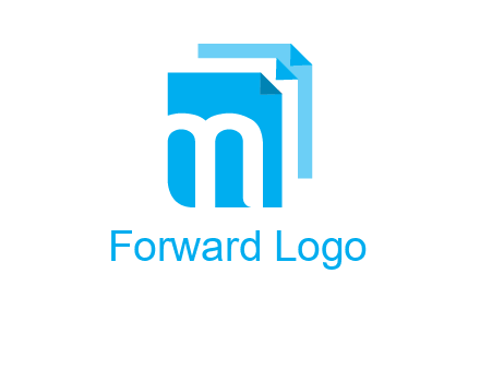Letter M on pages logo