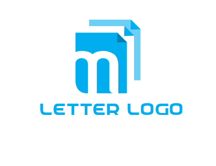 Letter M on pages logo