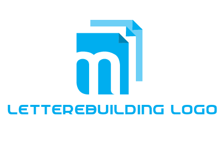 Letter M on pages logo