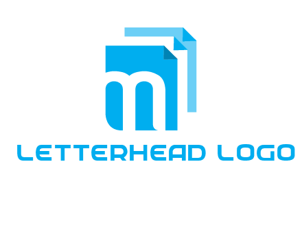 Letter M on pages logo