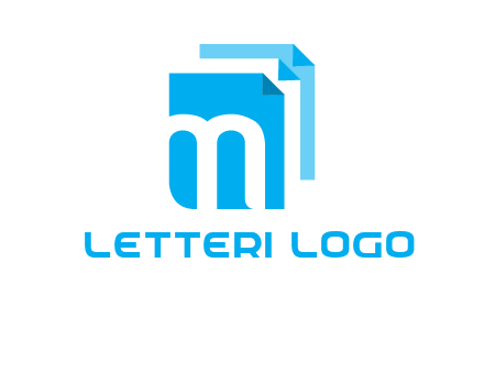 Letter M on pages logo