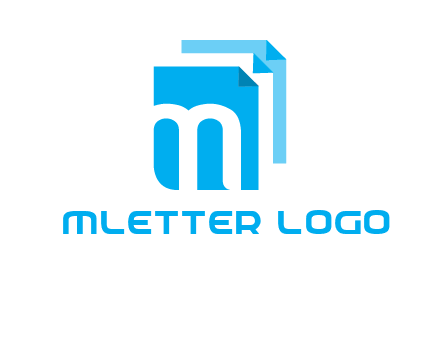Letter M on pages logo
