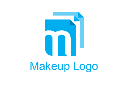Letter M on pages logo
