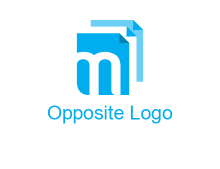 Letter M on pages logo