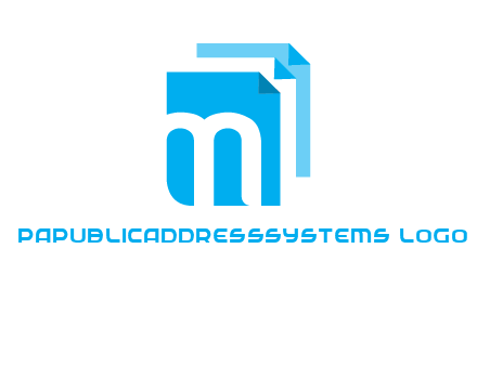 Letter M on pages logo