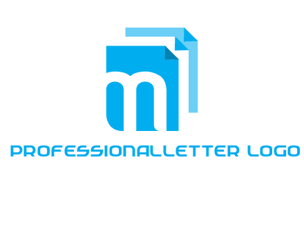 Letter M on pages logo