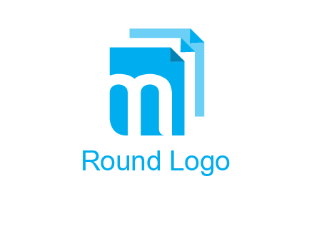 Letter M on pages logo