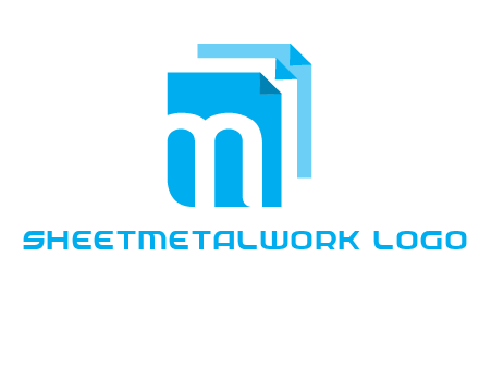 Letter M on pages logo