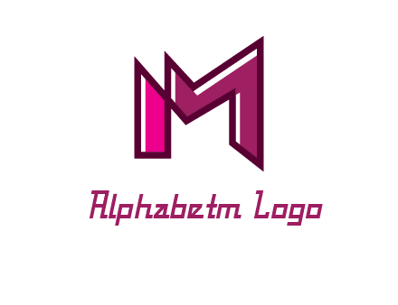 geometric letter M logo