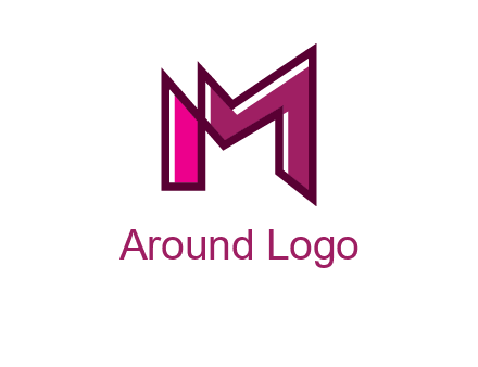 geometric letter M logo
