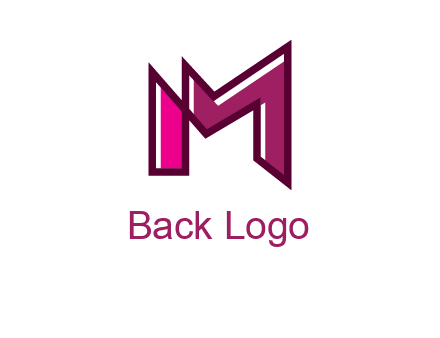 geometric letter M logo