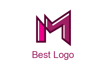 geometric letter M logo