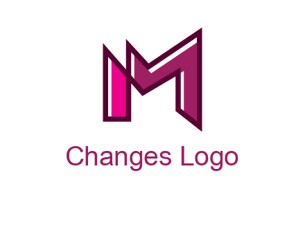 geometric letter M logo