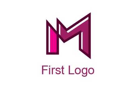 geometric letter M logo