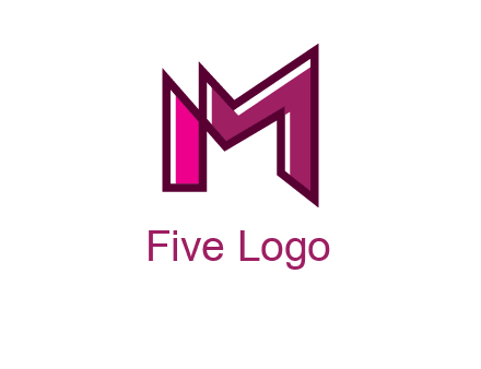 geometric letter M logo
