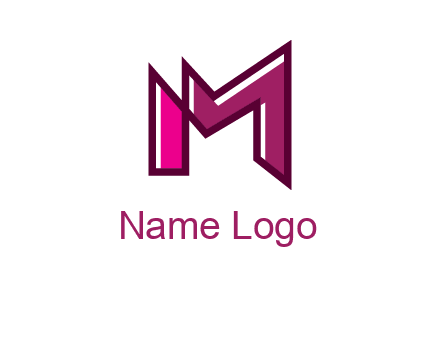 geometric letter M logo
