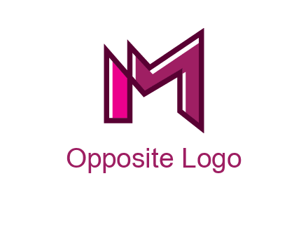 geometric letter M logo