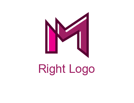 geometric letter M logo
