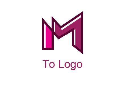 geometric letter M logo