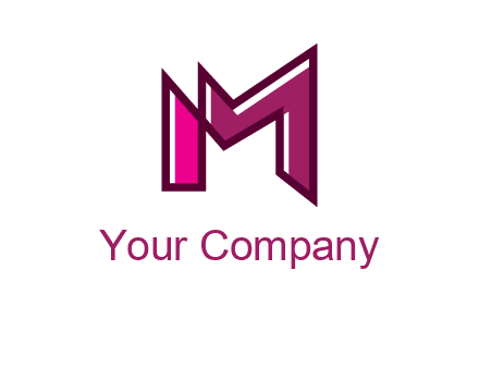 geometric letter M logo