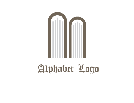 books look like letter M logo